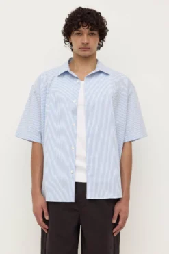Aron Poplin Stripe Short Sleeve Shirt