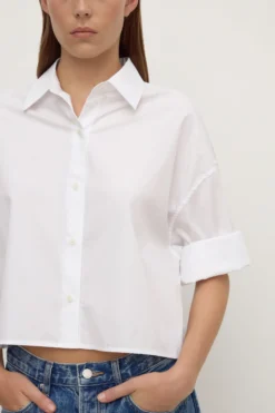 Aurora Cropped Poplin Shirt