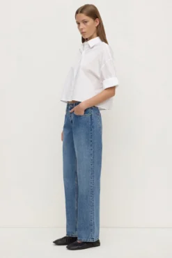 Aurora Cropped Poplin Shirt