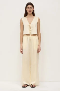 Beal Silk Tie Front Top