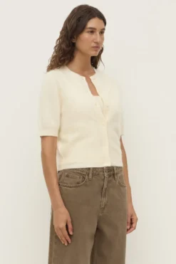Carina Merino Wool Short Sleeve Cardigan