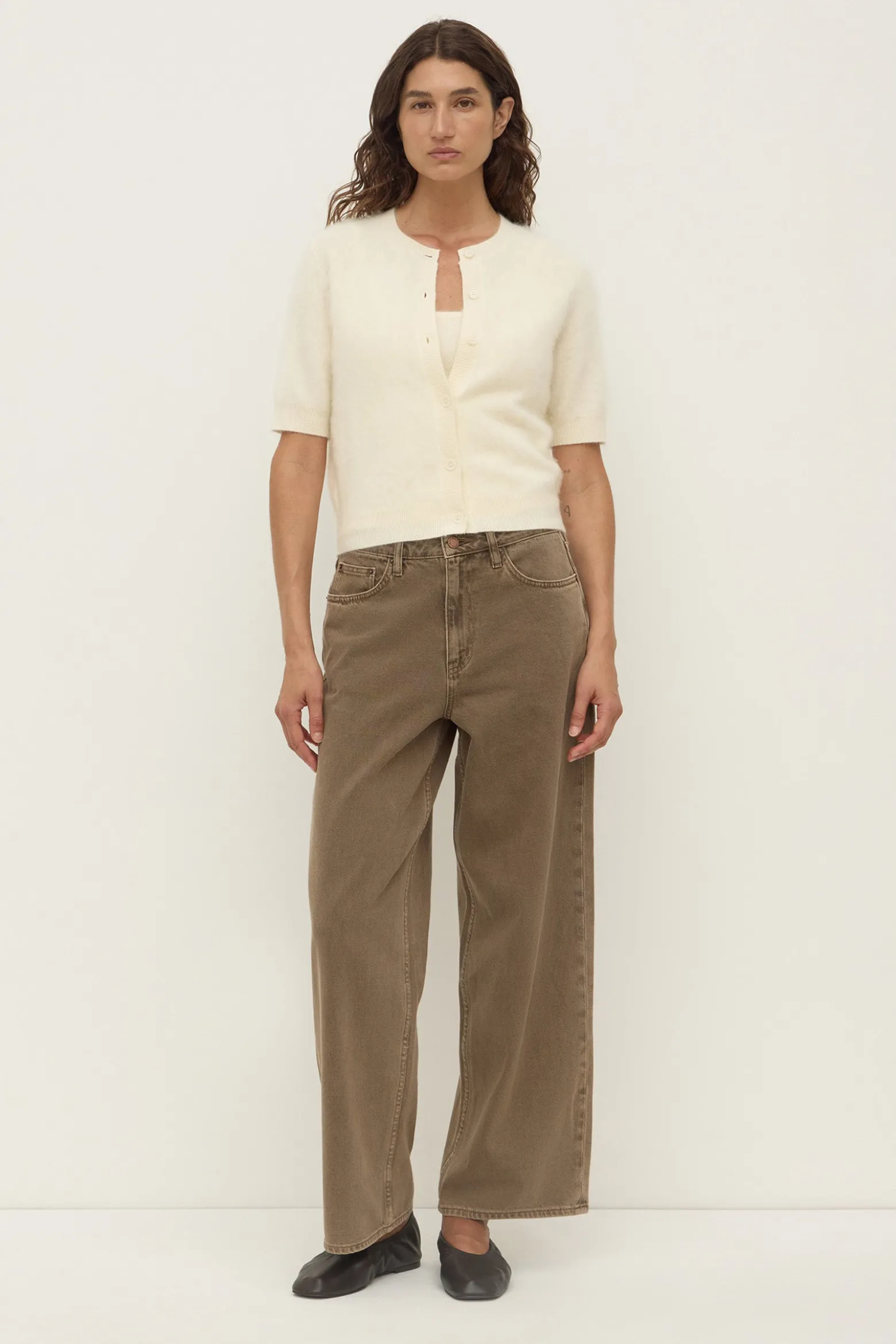 Carina Merino Wool Short Sleeve Cardigan
