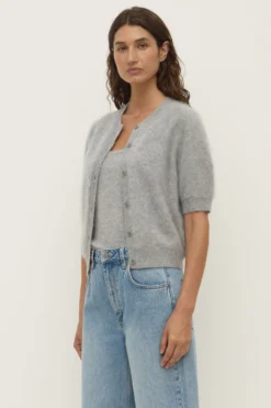 Carina Merino Wool Short Sleeve Cardigan