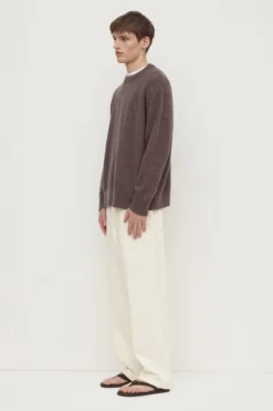 Dover Boucle Knit Cashmere Crew