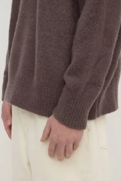 Dover Boucle Knit Cashmere Crew