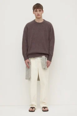 Dover Boucle Knit Cashmere Crew
