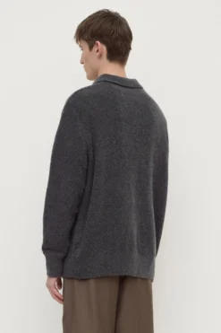 Dover Boucle Knit Cashmere Polo