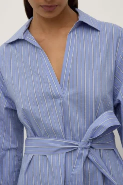 Erina Stripe Mini Shirt Dress
