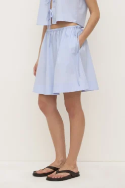 Havana Stripe Poplin Skirt