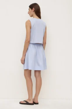 Havana Stripe Poplin Tie Front Top