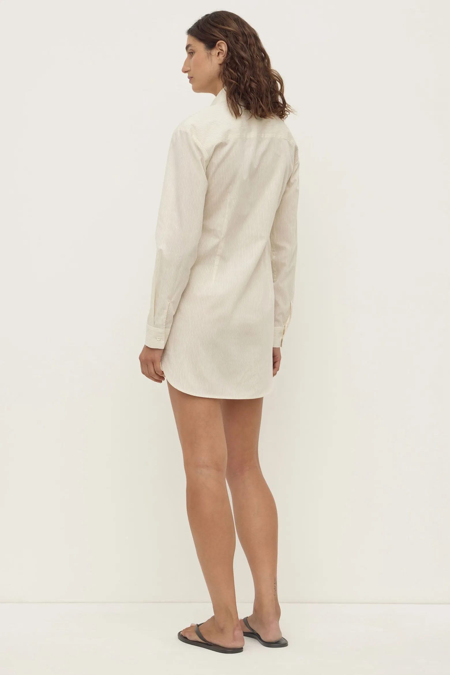 Marina Stripe Fitted Shirt Dress