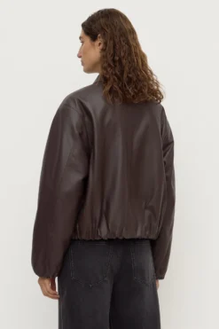 Myra Leather Bomber Jacket