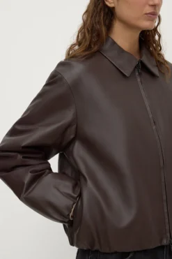 Myra Leather Bomber Jacket