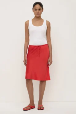 Pippa Silk Knee Length Skirt