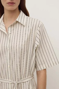Ria Stripe Midi Shirt Dress