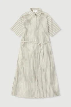 Ria Stripe Midi Shirt Dress