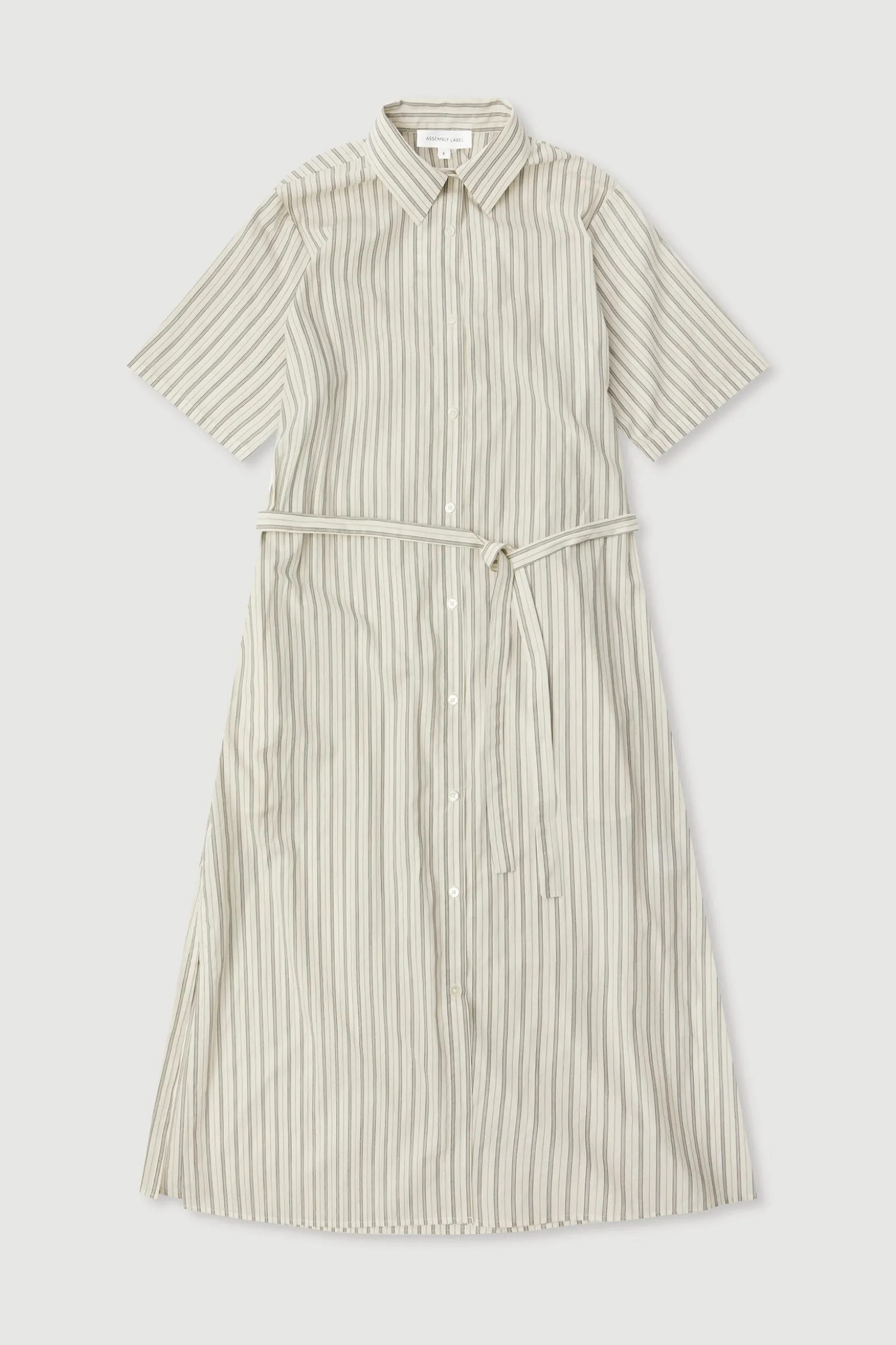Ria Stripe Midi Shirt Dress
