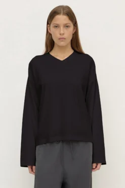 Stella V Neck Long Sleeve Tee