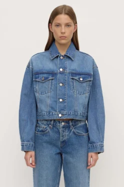 Womens Cropped Denim Jacket