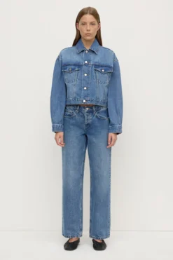 Womens Cropped Denim Jacket